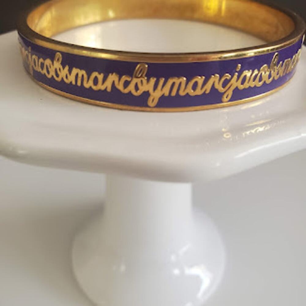 Marc by Marc Jacobs Purple and Gold Bangle Bracelet